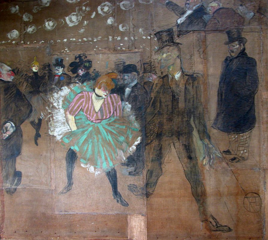 Paris Musee D'Orsay Henri de Toulouse-Lautrec 1895 La Goulue Dancing 